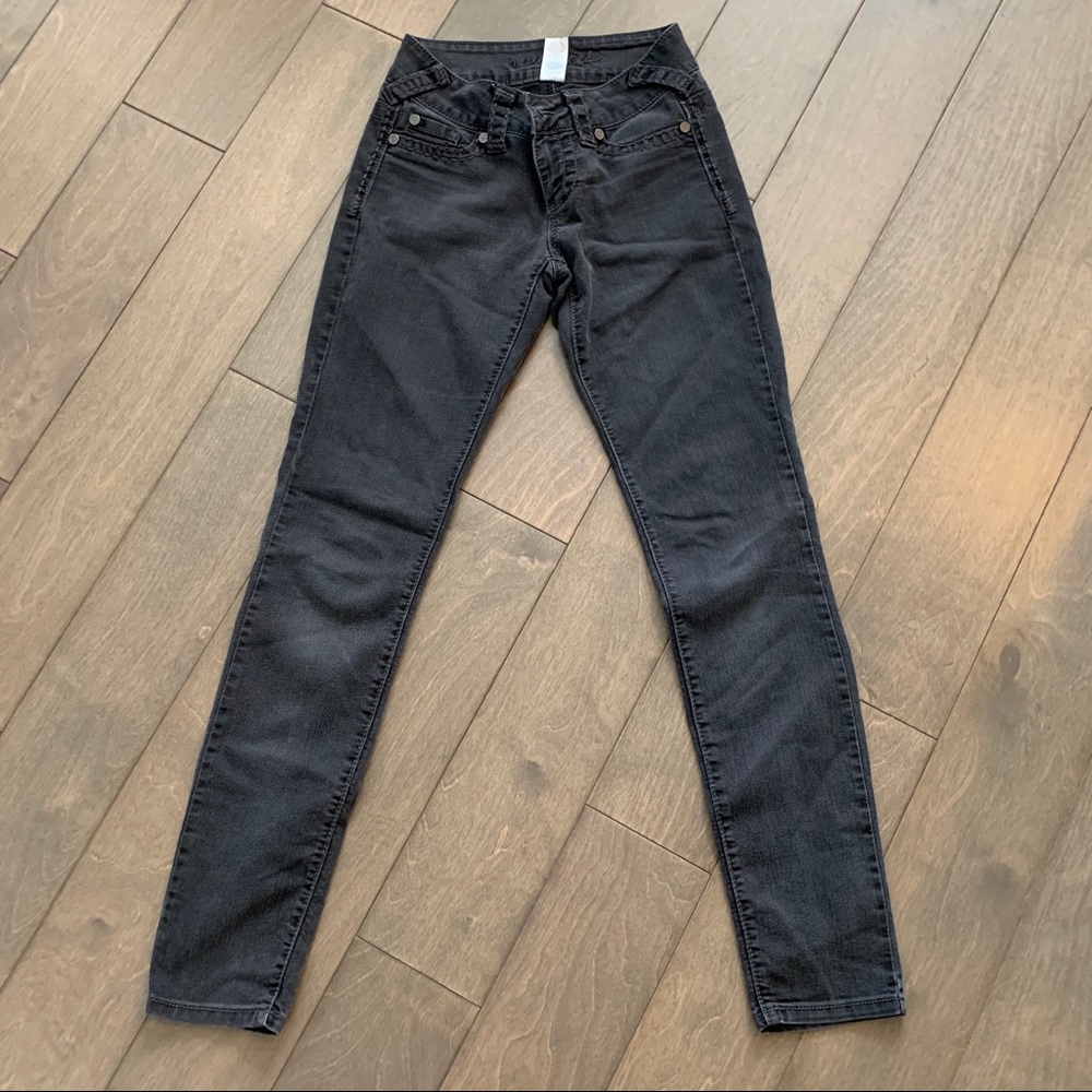 Black denim jeans